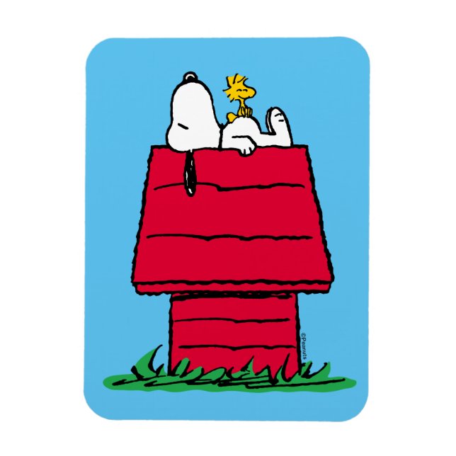 Ímã Amendoins | Snoopy & Woodstock Doghouse (Vertical)