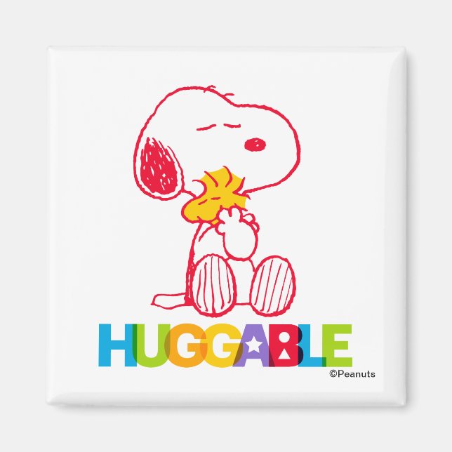 Imã Amendoins | Snoopy & Woodstock Huggable (Frente)
