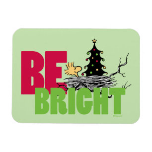 Ímã Amendoins Woodstock Christmas Be Bright