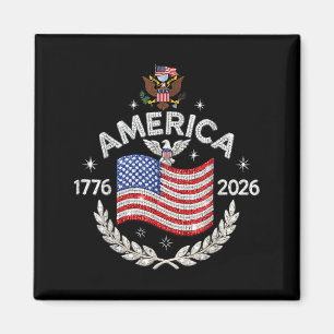 Imã América 1776 2026 águia patriótica bandeira dos EU