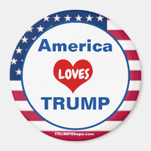 Imã América AMA TRUMP Magnete Patriótico