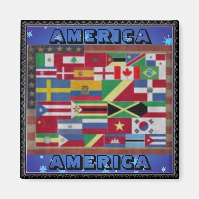 Imã AMÉRICA AMÉRICA Ímã (Frente)