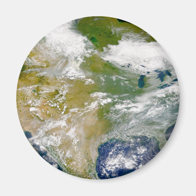 Imã América Do Norte Com Fumaça Visível Em Locais. (Frente)