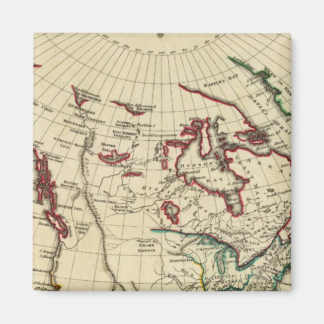 Imã América do Norte com limites traçados (Frente)
