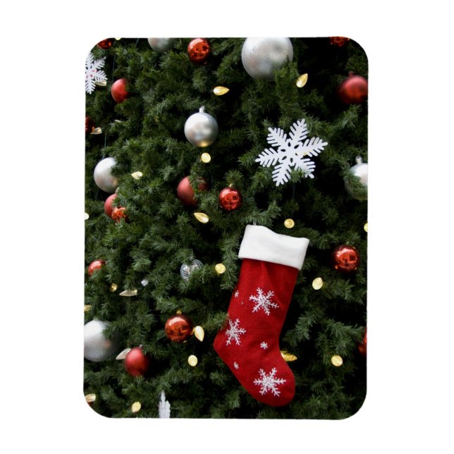 Ímã América do Norte. Decorações de Natal na árvore. 5 (Vertical)