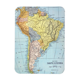 Ímã ÁMÉRICA DO SUL: MAPA, c1890