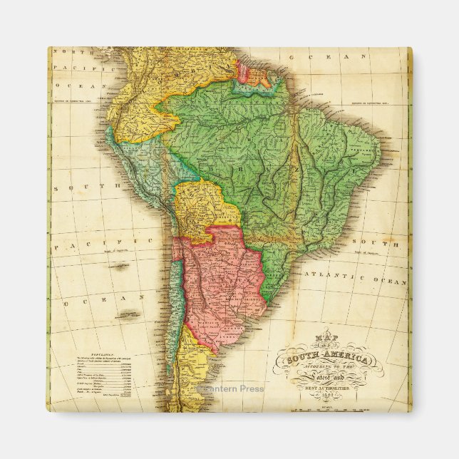 Imã América do SulMapa Panorâmico América do Sul (Frente)
