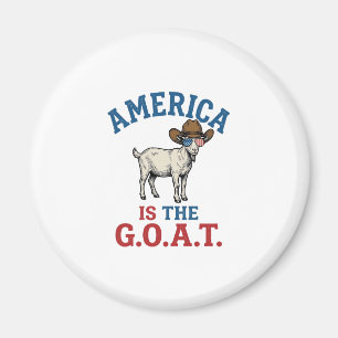 Imã América É A Camiseta De Cowboy De Cabra Patriótica