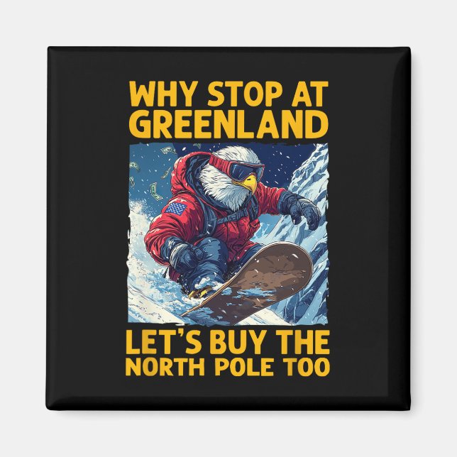 Imã América Eagle Snowboard Na Gronelândia E No Norte (Frente)