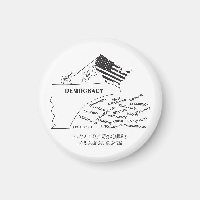 Imã America Going Off The Cliff In Black (Frente)