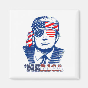 Imã América Merica Feliz 4 De Julho Trump American Fl