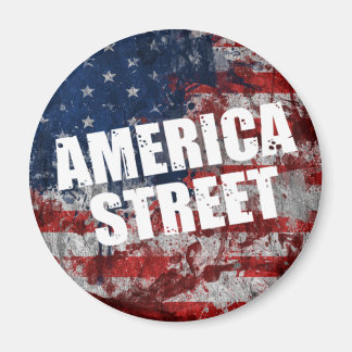 Imã América Street Round Magnet
