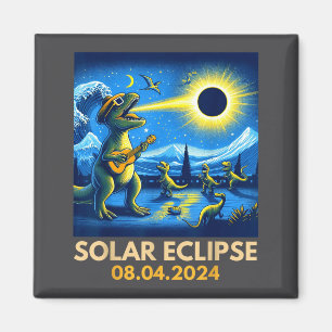 Imã América T-rex Engraçado Eclipse Solar Total Bandei