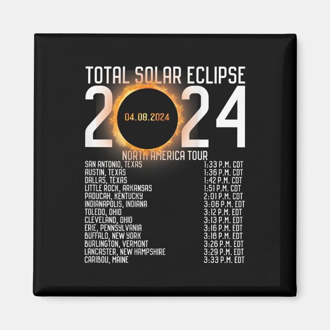 Imã América Tour 2024 Totalidade no Eclipse Solar Tras (Frente)