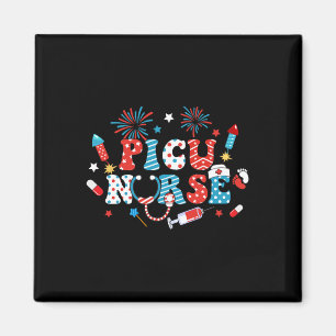 Imã America Usa Fireworks Picu Picu Nurse Feliz 4º De