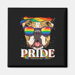 Imã American Bulldog Lgbtq Rainbow Flag Pride Mondo Do