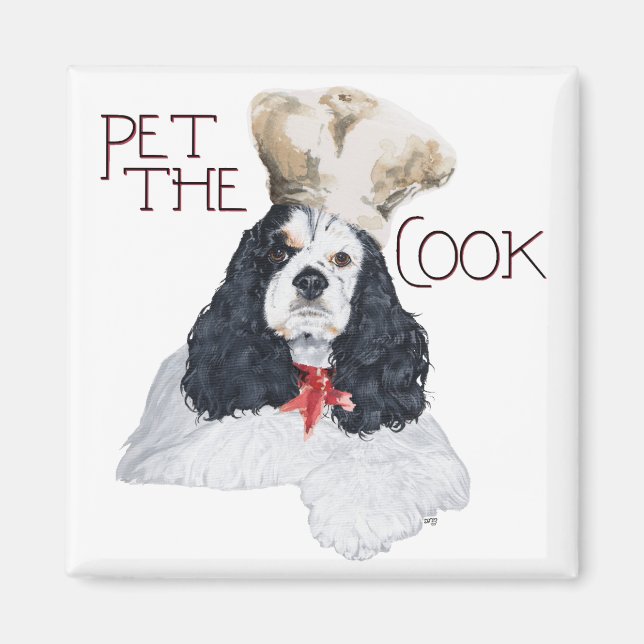 Imã American Cocker Spaniel Chef (Frente)