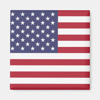 Imã American EUA Flag Square Magnet