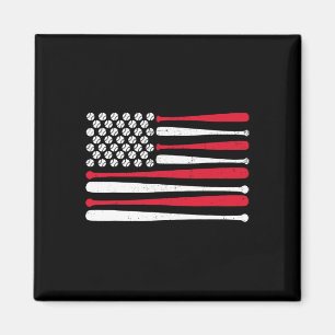 Imã American Flag Bysebyll Usa Vintage Bysebyll Sport