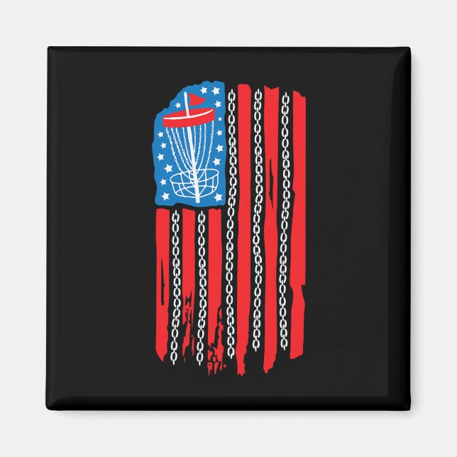 Imã American Flag Disc Golf Bysket Chain 4 De Julho M (Frente)