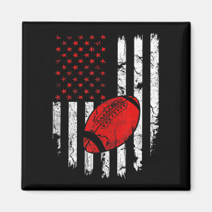 Imã American Flag Football USA Patriotic Sport Lover C
