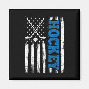 Imã American Flag Hockey Usa Patriota Shirt Hockey Lo