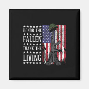 Imã American Flag Honra The Fallen Obrigado Living Mem