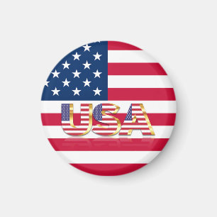 Imã American Flag Magnet USA - Patriótico