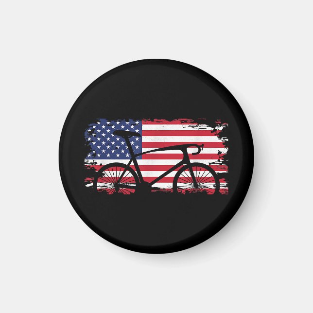 Imã American Flag Road Biking Cycling Roupa - Bicycl (Frente)