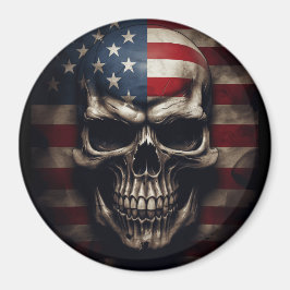 Imã American Flag Skull