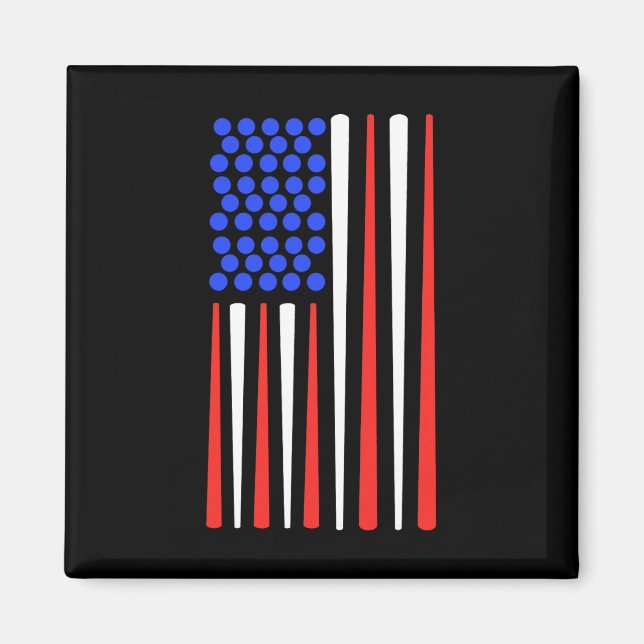 Imã American Flag Snooker Billiard Player Billiard Bil (Frente)