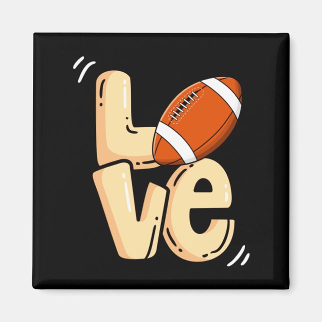 Imã American Football Love Valentines Rugby Srts Pl _1 (Frente)