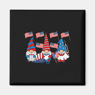 Imã American Gnomes Enfermeira 4 de Julho Scrub Top Pa