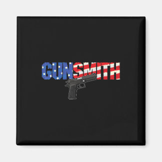 Imã American Gunsmith Patriot Usa Flag Retro Style Gun