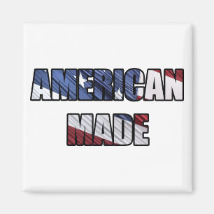 Imã American Made Patriotic Red White e Blue USA Flag