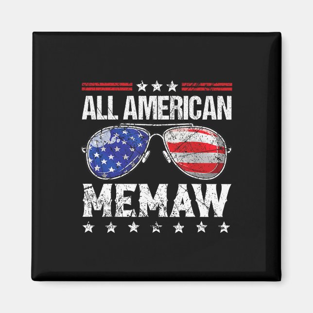 Imã American Memaw 4 De Julho Familiar Correspondendo  (Frente)