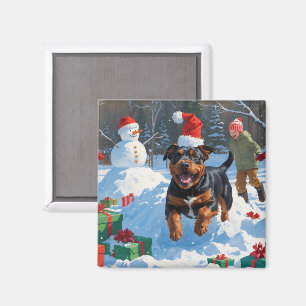Imã American Staffordshire Christmas FESSnow