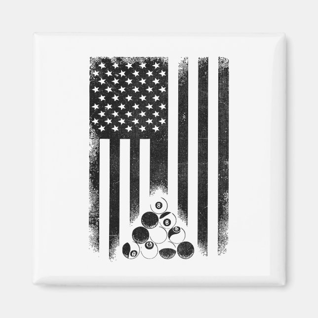 Imã American Usa Flag Rack Piscina Billiard Player Bil (Frente)