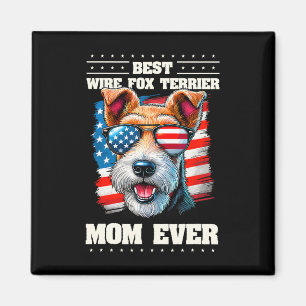 Imã American Usa Flag Wire Fox Terrier 4 De Julho Pat