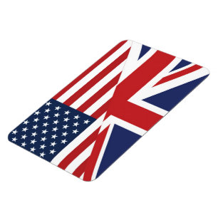 Ímã Americano - bandeira combinada Ingleses