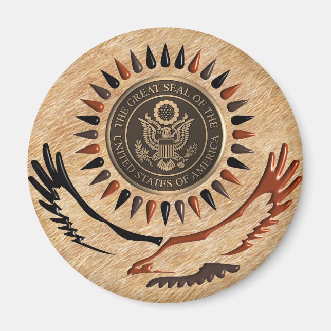 IMÃ AMERICANO BRONZE SEAL EAGLE (Frente)