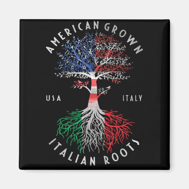 Imã Americano Cultivo Italiano Raízes Itália Bandeira  (Frente)