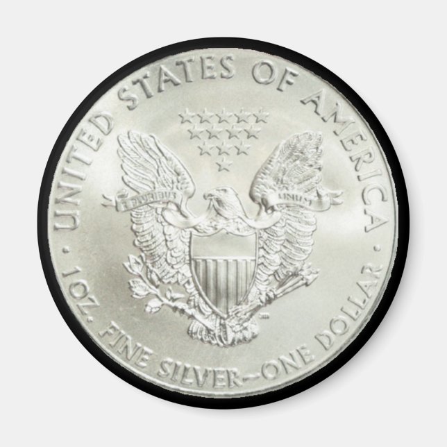 IMÃ AMERICANO EAGLE SILVER DOLLAR-MAGNET (Frente)