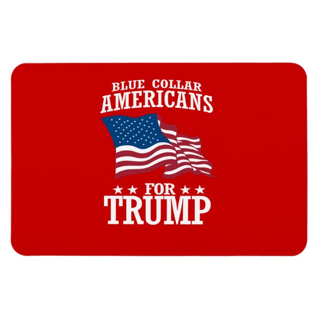 ÍMÃ AMERICANOS COLARES AZUIS PARA TRUMP (Horizontal)