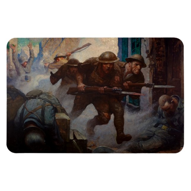 Ímã Americanos em Chateau-Thierry por N. C. Wyeth (Horizontal)