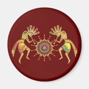 Imã Americanos nativos - Sun Dancing Kokopelli 3