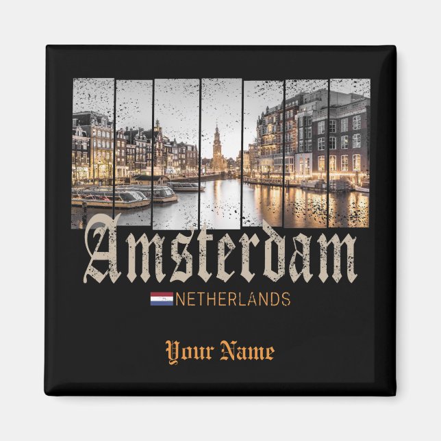 Imã Amesterdã Holanda - Vintage souvenir (Frente)