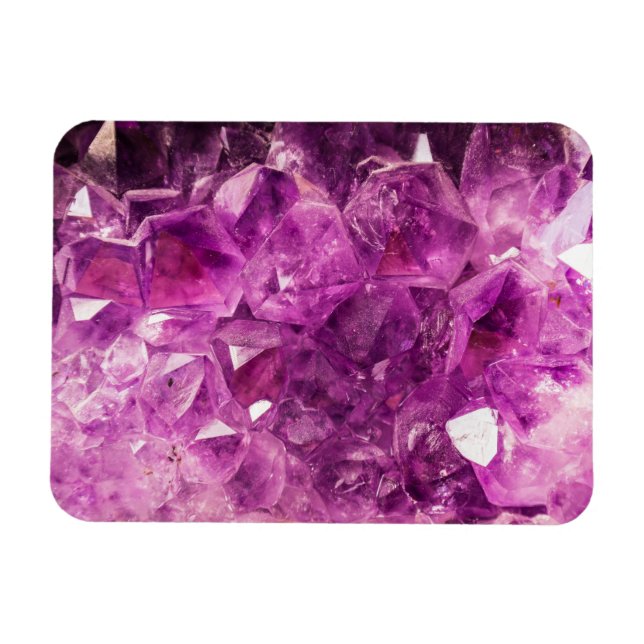 Ímã Amethyst Gemstone Image Shiny and Sparkly (Horizontal)