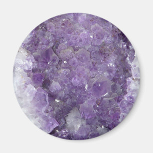 Imã Ametist Geode - Violet Crystal Gemstone