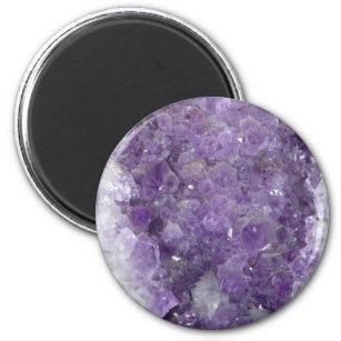 Imã Ametist Geode - Violet Crystal Gemstone
